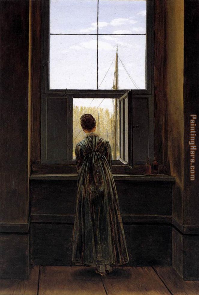 Woman at a Window painting - Caspar David Friedrich Woman at a Window art painting
